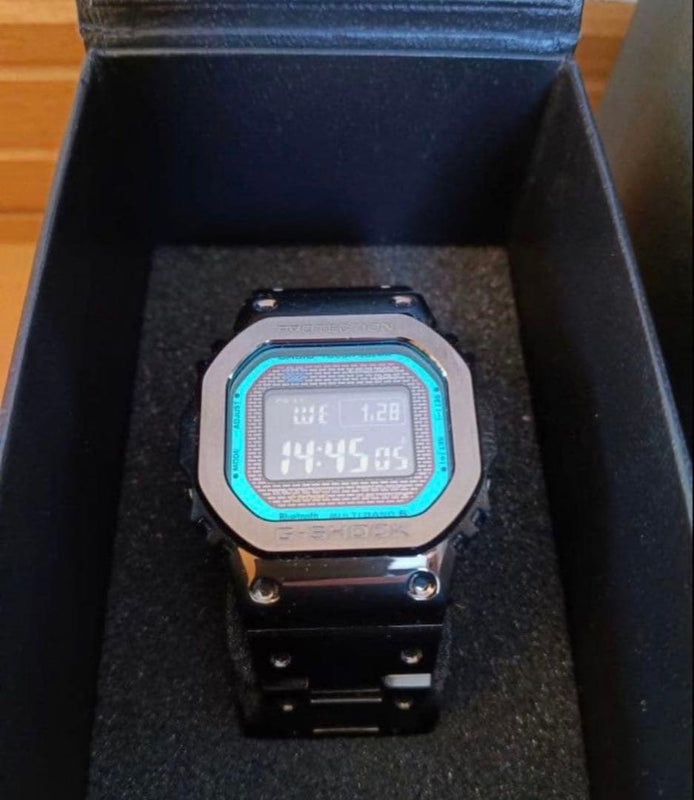 G-shock Gmw-b5000bpc-1 Black Metallic Mens Wristwatch Japanese Vintage Digital
