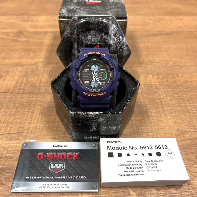 G-shock Ga-140 Eva Purple Orange Japanese Mens Wristwatch Quartz Digital Box