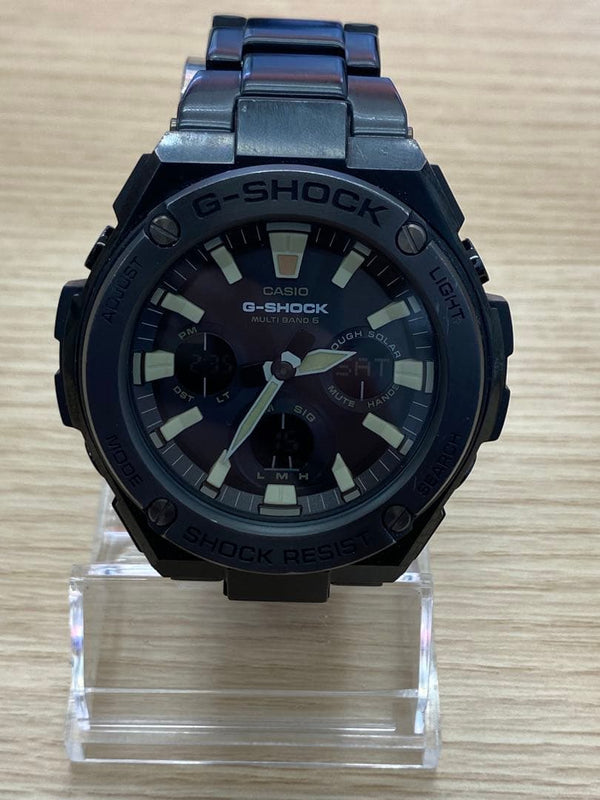Working G-shock Gst-w130bd G-steel Radio Solar Mens Wristwatch Japanese