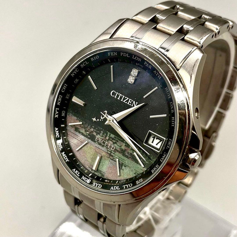 Citizen Exceed Limited 600pcs 2p Diamond Quartz Wristwatch Japanese Vintage