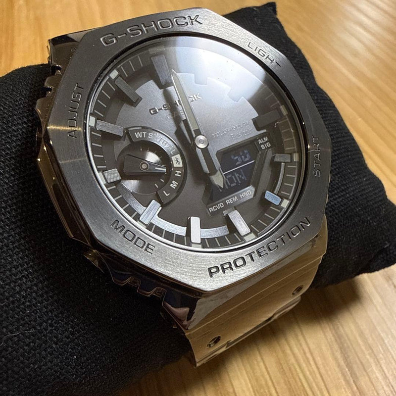 G-shock Gm-b2100bd-1ajf Mens Watch Japanese Solar Bluetooth Black Steel Vintage