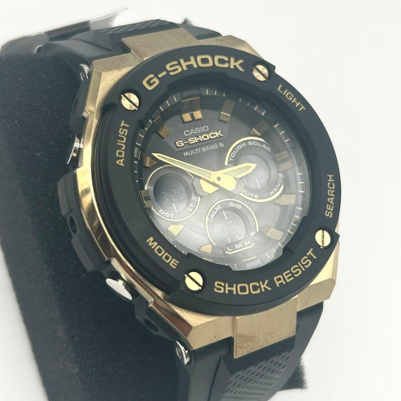 G-shock G-steel Gst-w300g Gold Solar Radio Wave Mens Wristwatch Japanese