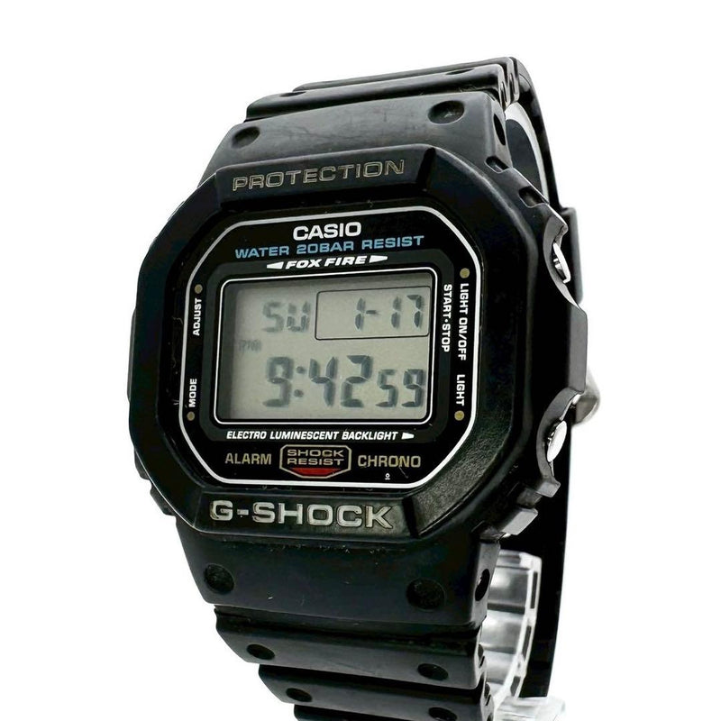 Working Casio G-shock Fox Fire Dw-5600e Digital Quartz Japanese Mens Wristwatch