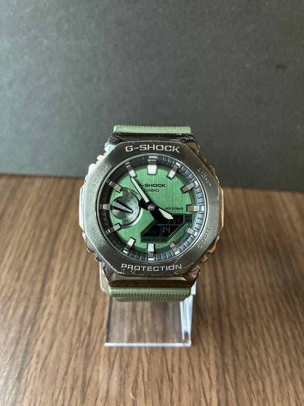 Casio G-shock Gm-2100b-3ajf Ga-2100 Japanese Mens Watch Vintage Green Metal