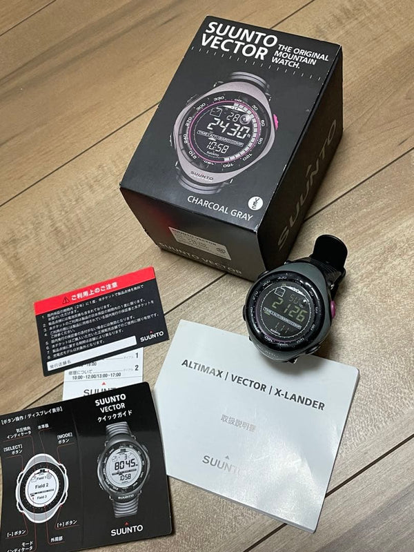 Limited Color Suunto Vector Charcoal Gray Japanese Digital Wristwatch Vintage