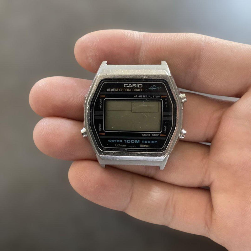 Casio W-750 Marlin Diver Alarm Chronograph Vintage Mens Watch Japanese Digital
