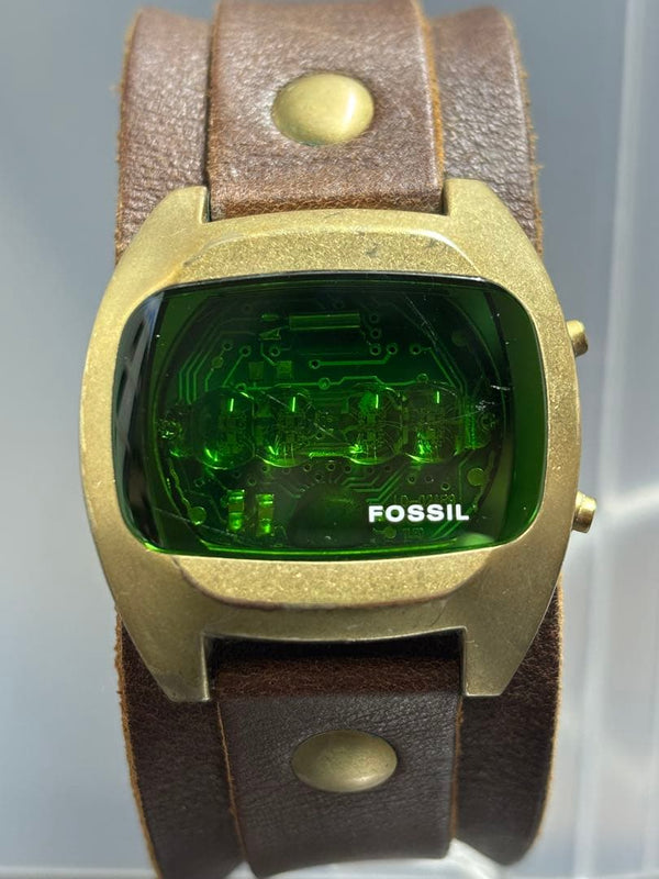 Fossil Led Watch Vintage Japanese Digital Wristwatch Rare Collector Item