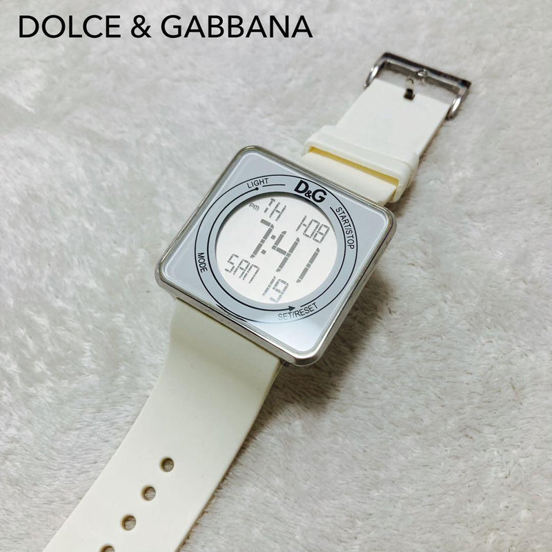 Dolce Gabbana White Ladies Wristwatch Italian Fashion Quartz Analog Stainless