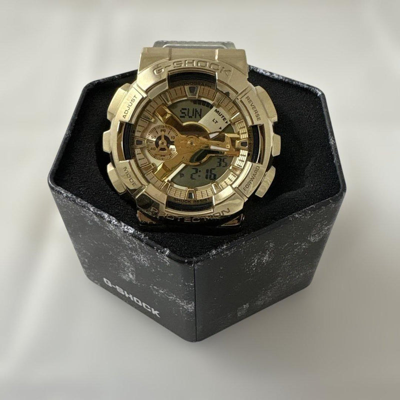 Casio G-shock 110 Series Gm-110sg-9adr Mens Wristwatch Gold Tone Stainless