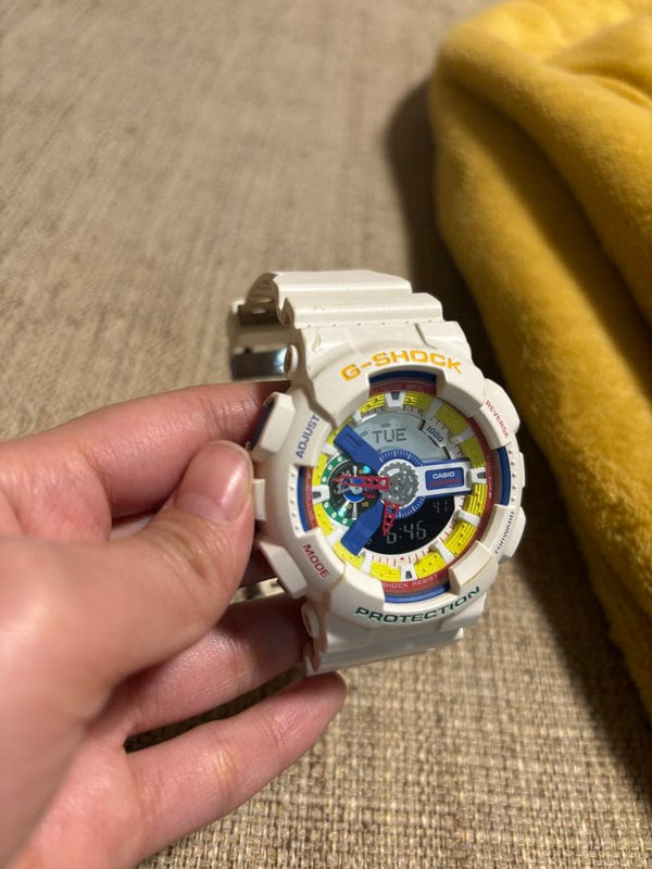 G-shock Digital Wristwatch White Japanese Shock Resistant Vintage Mens Watch