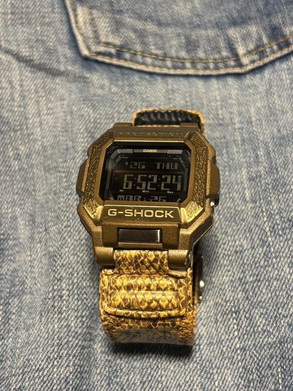 G-shock G-7800gl Python Gold Tone Digital Wristwatch Japanese Vintage Mens
