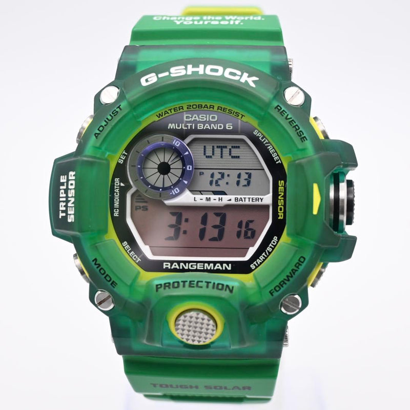 G-shock Rangeman Digital Wristwatch Green Yellow Japanese Vintage Quartz Watch