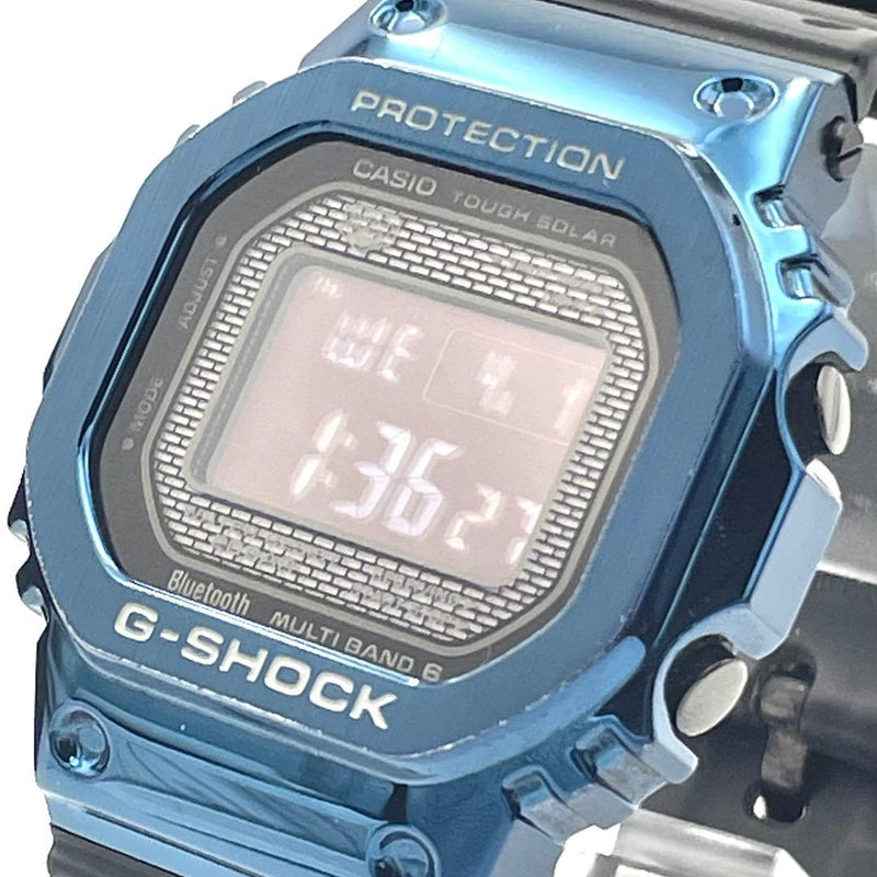 Casio G-shock Gmw-b5000g-2jf Blue Radio Solar Mens Wristwatch Japanese