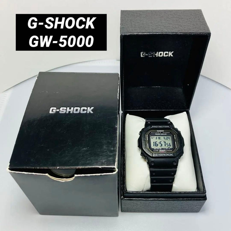 G-shock Gw-5000 Radio Tough Solar Mens Wristwatch Japanese Digital Black