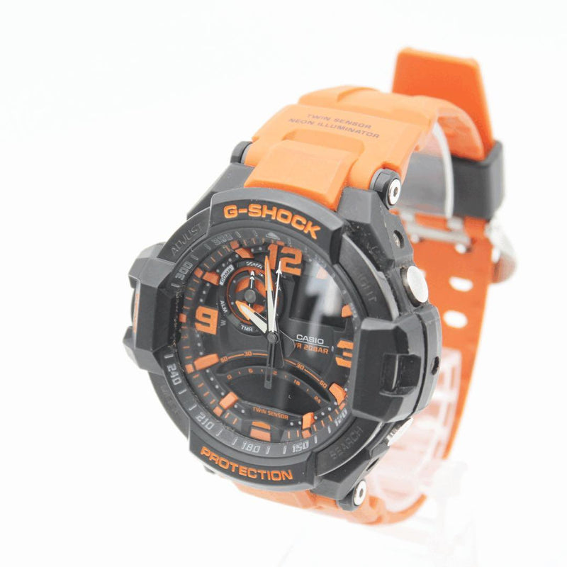 Casio G-shock Ga-1000 Orange Mens Wristwatch Japanese Quartz Vintage Pilot