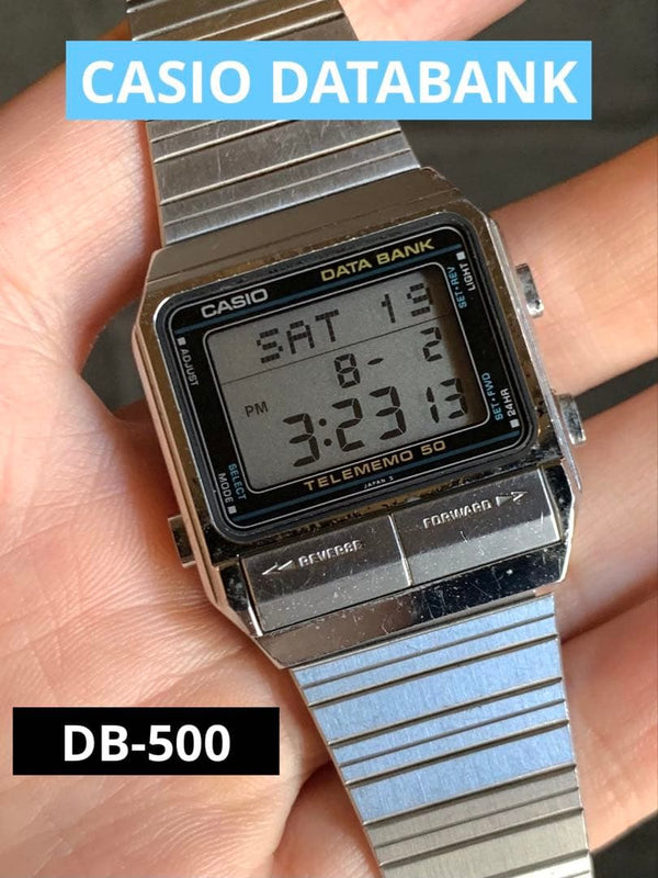 Db-500 Databank Digital Watch Vintage Japanese Quartz Calculator Chip