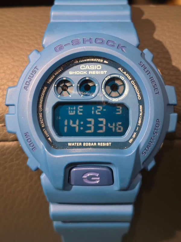 G-shock Dw-6900mm Crazy Colors Blue Digital Mens Watch Japanese Vintage