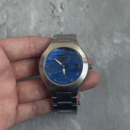 00s Fossil Big Tic Kanji Silve - 1