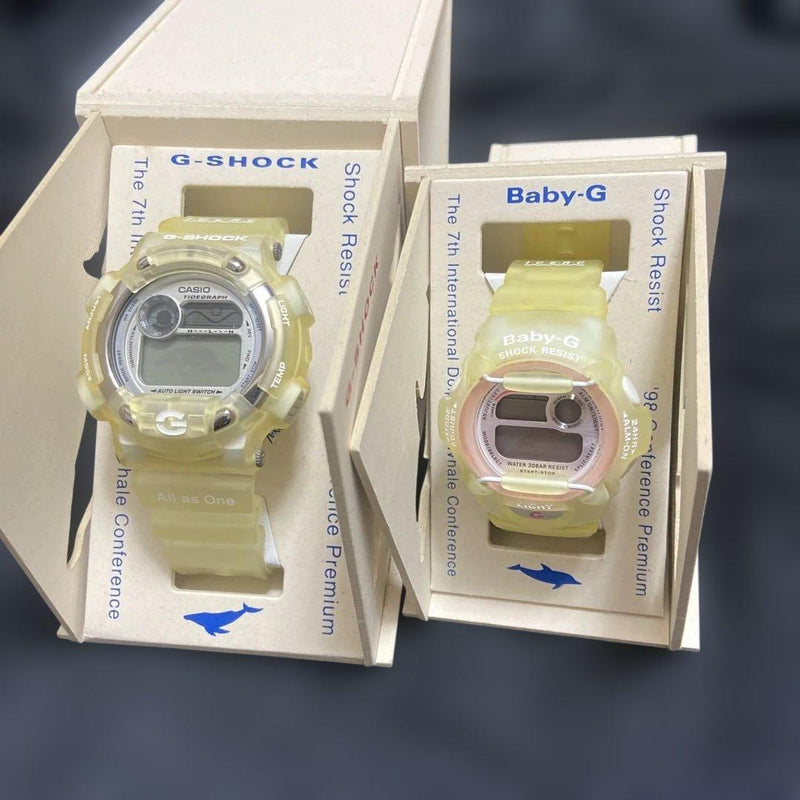 Casio G-shock Baby-g Dolphin Whale Limited Edition Watch Set Japanese Vintage
