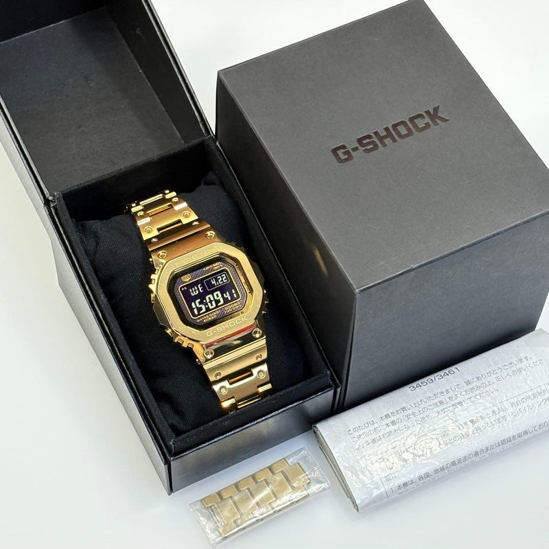 G-shock Gmw-b5000gd-9jf Japanese Radio Solar Mens Wristwatch Gold Tone