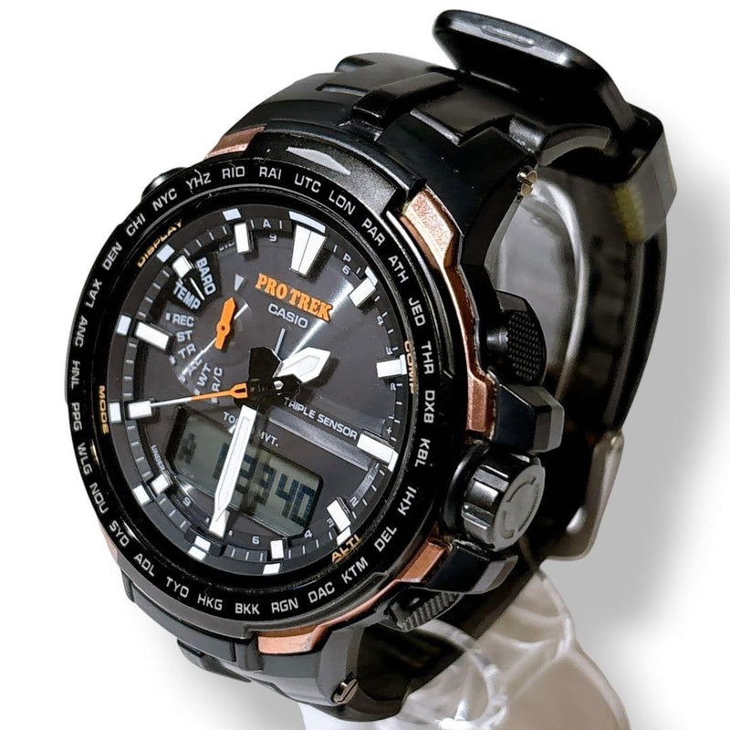 Protrek Prw-6100y Solar Radio Wave Watch Japanese Mens Outdoor Sport