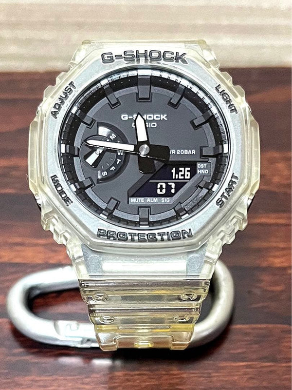 G-shock Ga-2100ske-7a Analog Digital Skeleton Black Mens Wristwatch Japanese