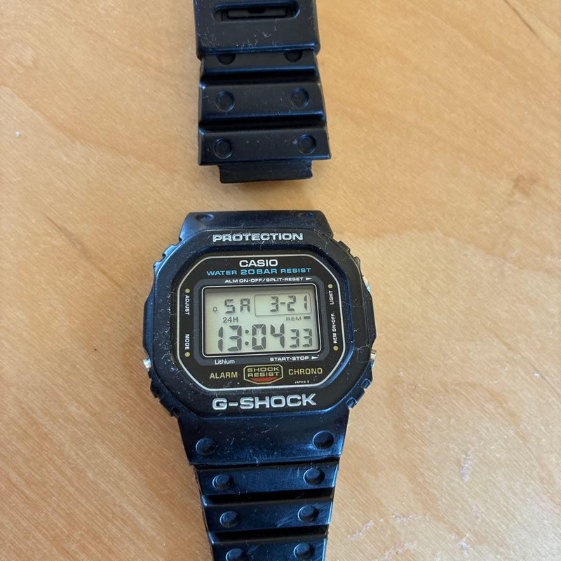 Casio G-shock Black Digital Wristwatch Japanese Vintage Serial Numbered Mens
