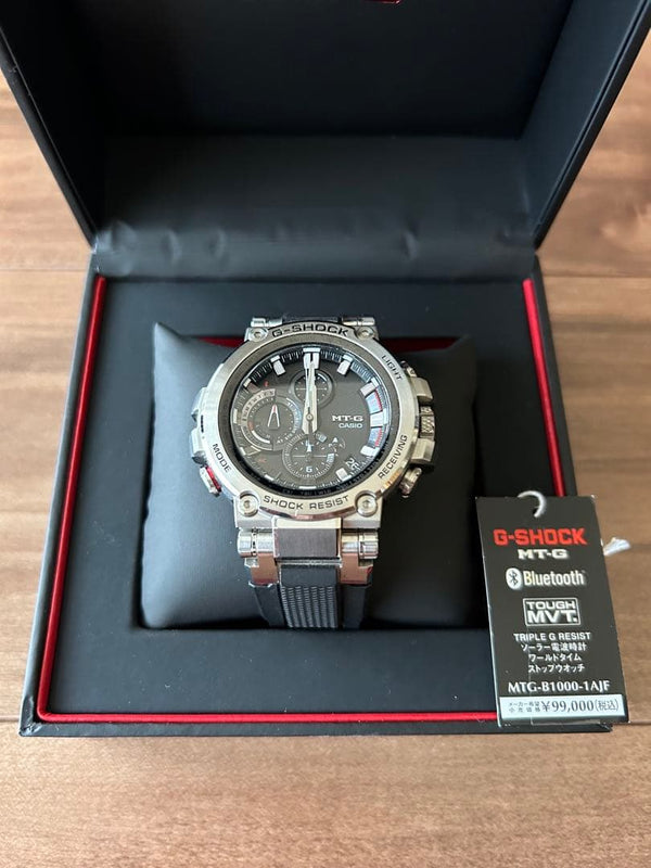 G-shock Mt-g Mtg-b1000-1ajf Black Silver Japanese Mens Wristwatch Solar