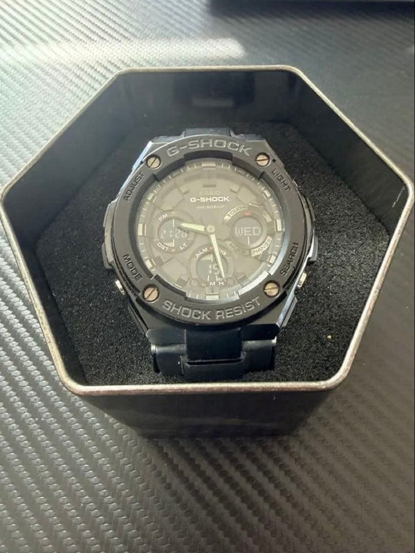 Casio G-shock Gst-s100g Black Mens Wristwatch Solar Powered Japanese Vintage