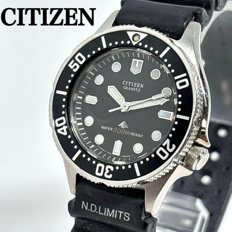 Working Citizen Diver Watch Unisex Rotating Bezel 200m Japanese Vintage Quartz