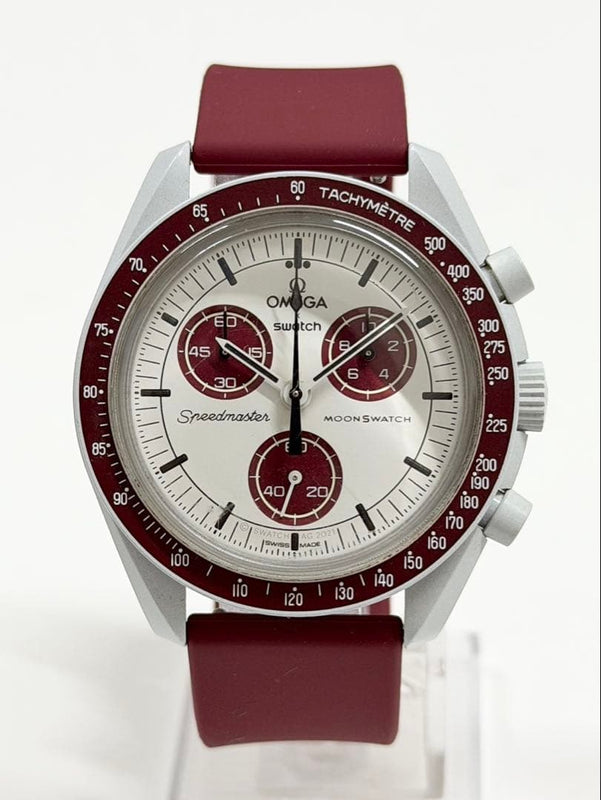 Battery Replaced Swatch X Omega Mission To Pluto Watch Japanese Quartz