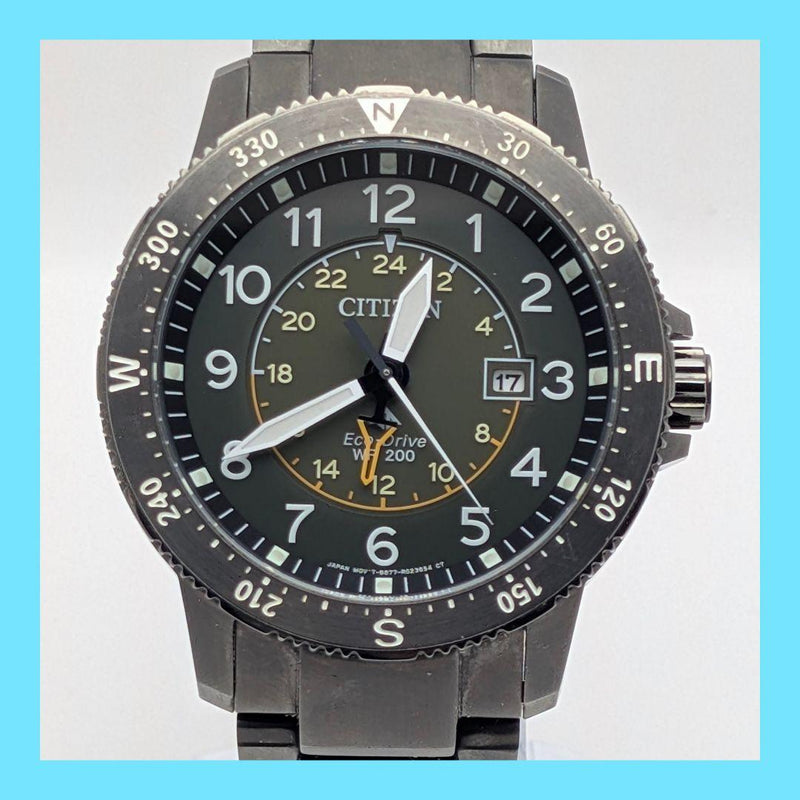 Promaster Land Gmt Mens Wristwatch Japanese Vintage