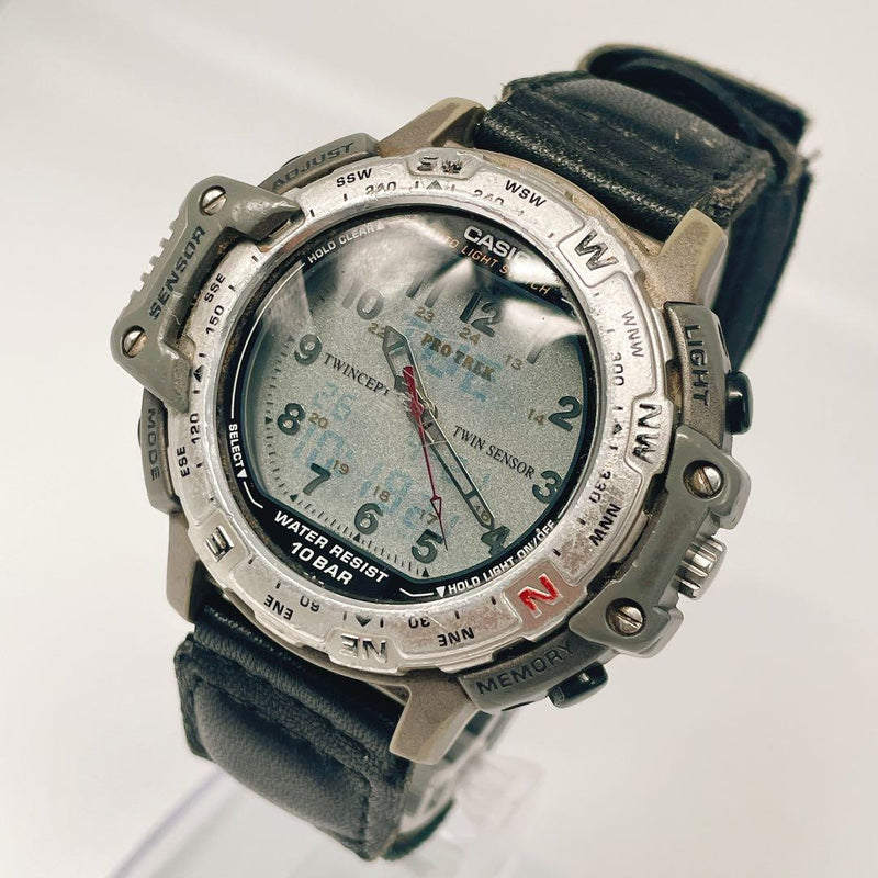 Casio Pro Trek Mens Digital Wristwatch Japanese Vintage Retro Battery Operated
