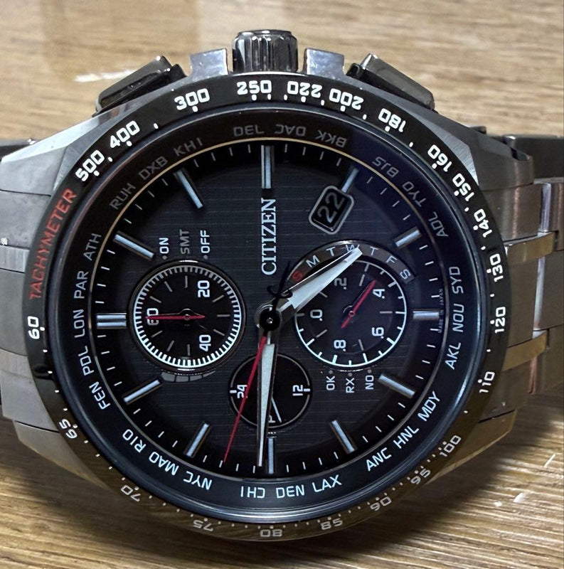 Citizen Attesa At8144-51e Radio Controlled Mens Wristwatch Japanese Titanium
