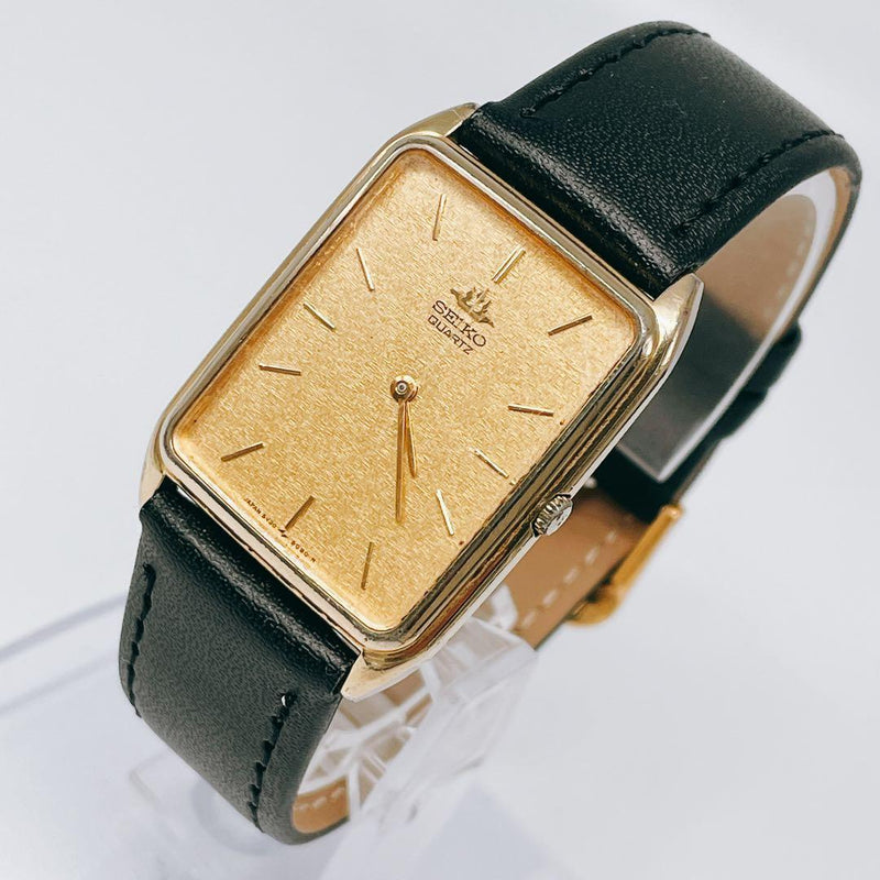 Seiko Rectangular 5y30-5d50 Vintage Quartz Mens Wristwatch Japanese Collector