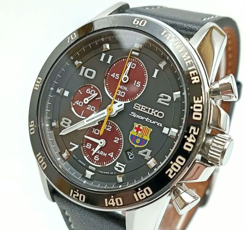 Working  Sportura Fc Barcelona Chronograph Mens Wristwatch Japanese Quartz