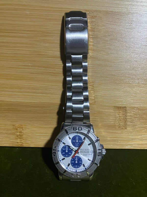 Chronograph Wristwatch Japanese Quartz Vintage Mens Stainless