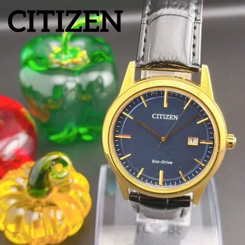 Citizen Eco-drive Navy Solar Mens Wristwatch Japanese Dress Watch Stainless