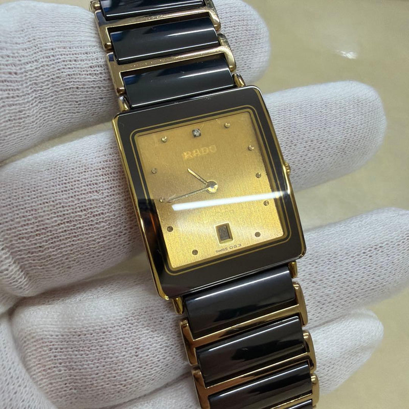 Rado Diastar Gold Plated Mens Wristwatch Swiss Vintage Luxury