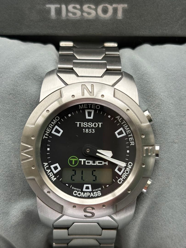 Tissot T-touch Mens Wristwatch Japanese Quartz Multifunction Stainless Steel