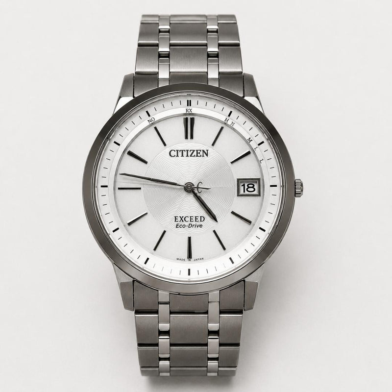 Citizen Exceed Eco-drive Mens Wristwatch Solar Powered Japanese Vintage