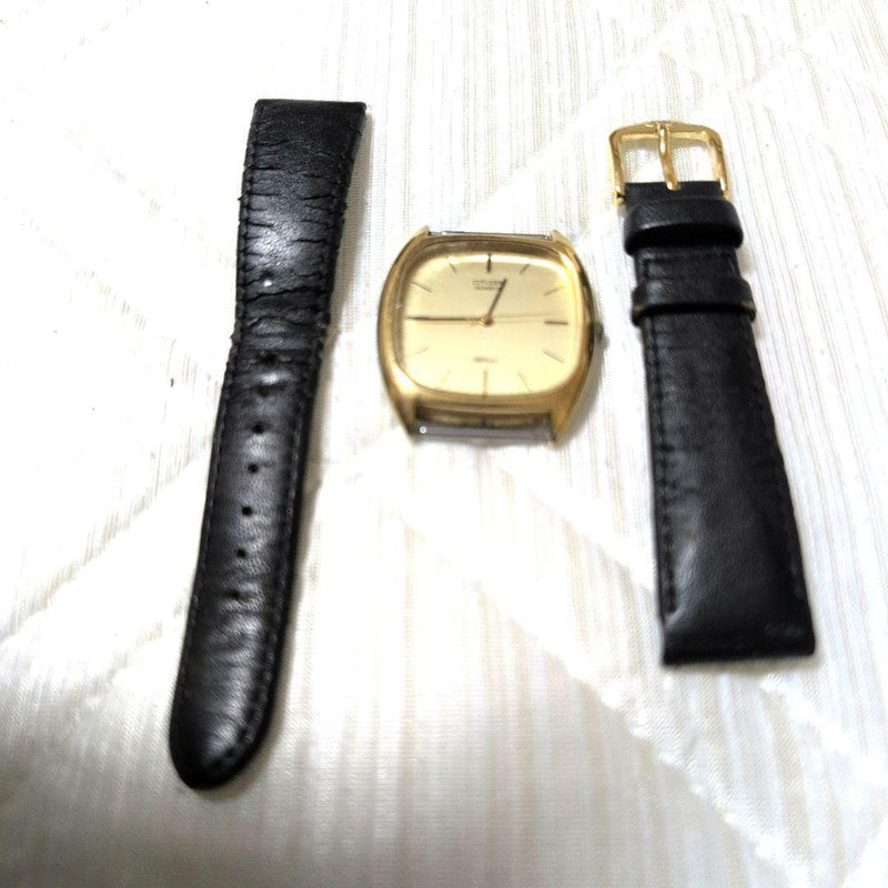 Authentic Citizen Homer Qz Mens Antique Wristwatch Japanese Vintage Quartz