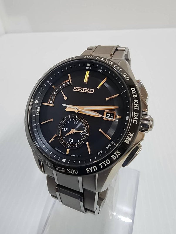 Seiko Brightz Flight Expert Mens Wristwatch Solar Radio Wave Japanese Titanium
