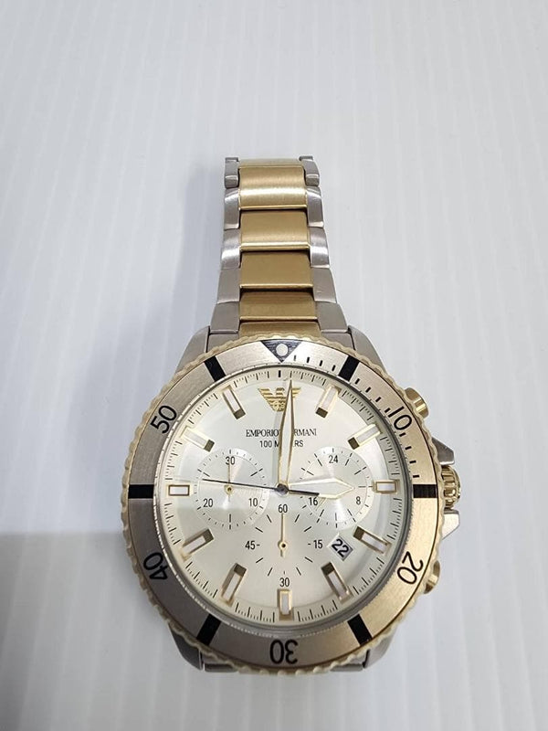 Emporio Armani Chronograph Mens Wristwatch Japanese Quartz Stainless Steel