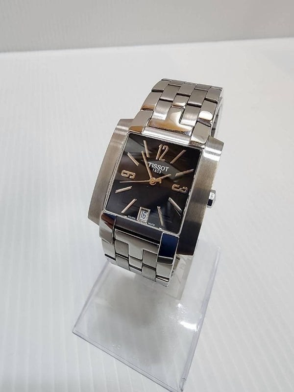 Quartz Square Wristwatch Mens Vintage Japanese Stainless Steel Watch