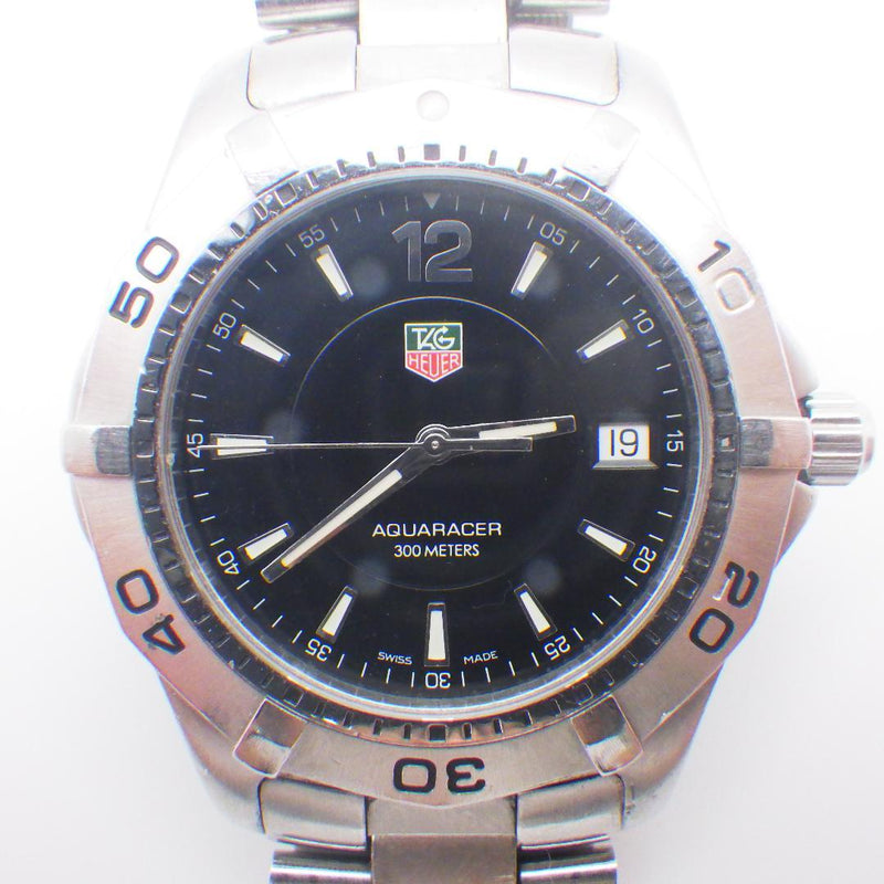 Tag Heuer Aquaracer Waf1110 Mens Wristwatch Japanese Quartz Stainless Steel