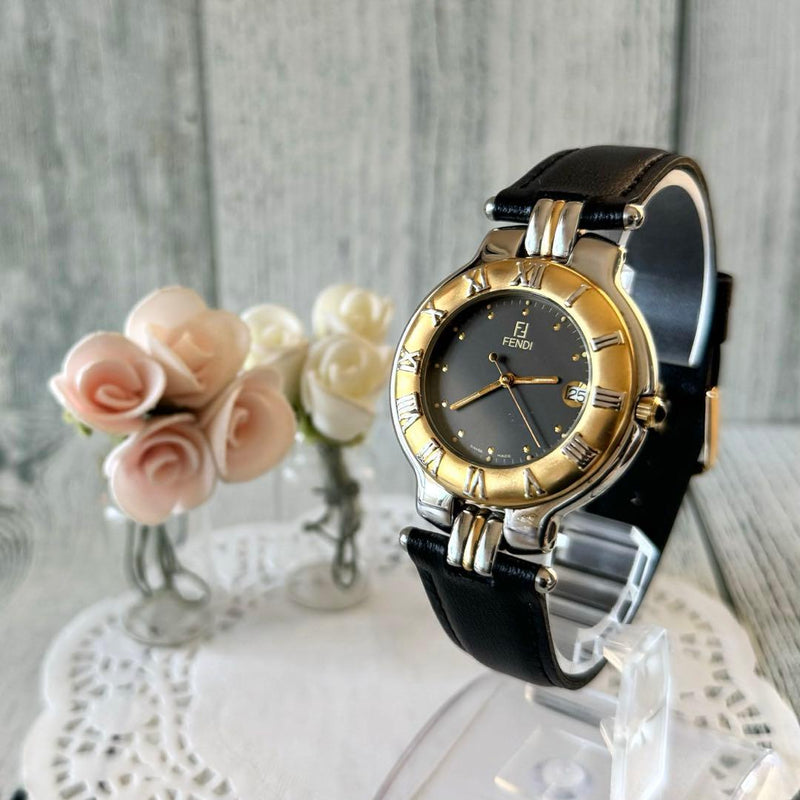 900g Gray Round Quartz Wristwatch Japanese Vintage Ladies Watch Battery