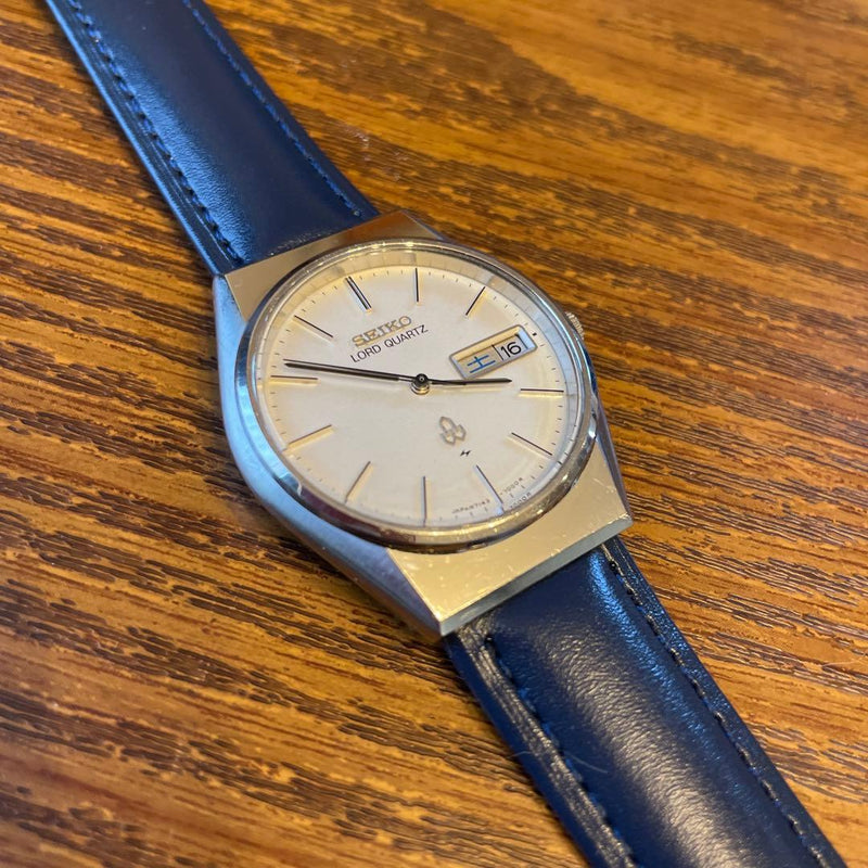 Lord Quartz 7143-7030 Mens Wristwatch 1979 Vintage Japanese Stainless