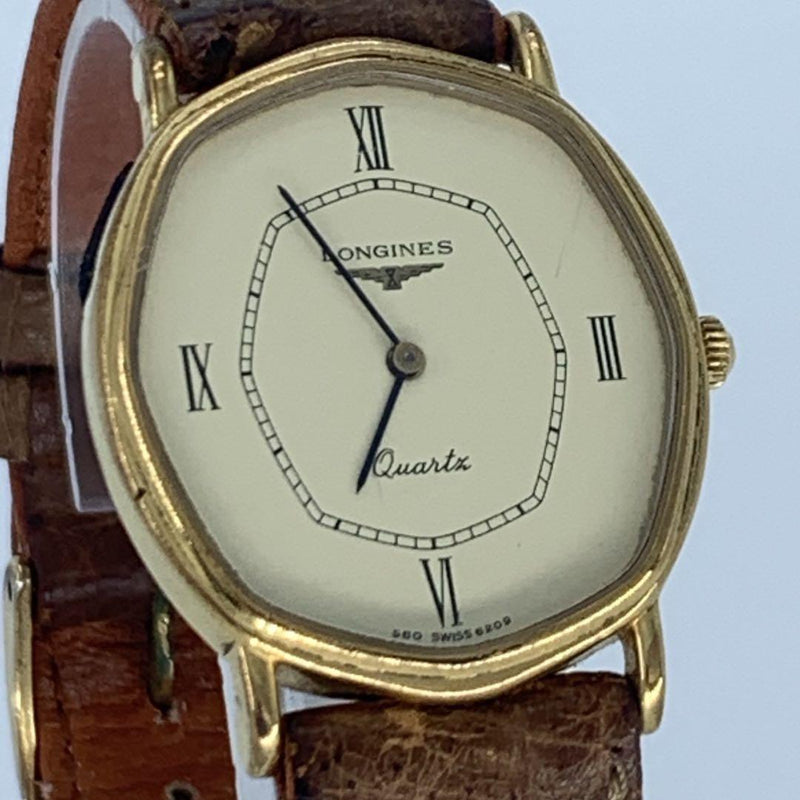 Longines Quartz Octagon Wristwatch Japanese Vintage Mens Cleaned Battery