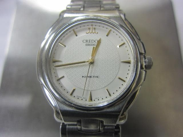 Capacitor Replaced  Credor 4m71 Kinetic Mens Wristwatch Japanese Vintage